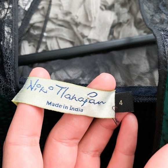 Niki Tlanapan Patchwork & Lace Silk Maxi Dress - Picture 3 of 4